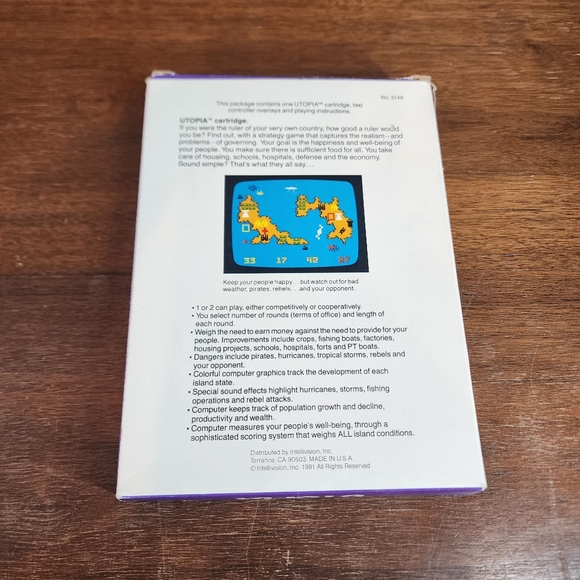Intellivision Utopia Intelligent television CIB Game - Picture 8 of 8